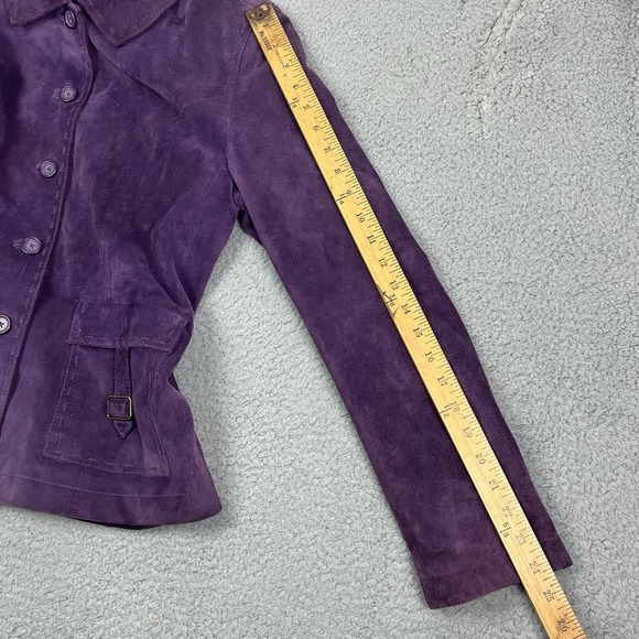 Vintage Country Shop Western Cowboy Cowgirl Suede Leather Jacket Button Women M‎ - Picture 10 of 10